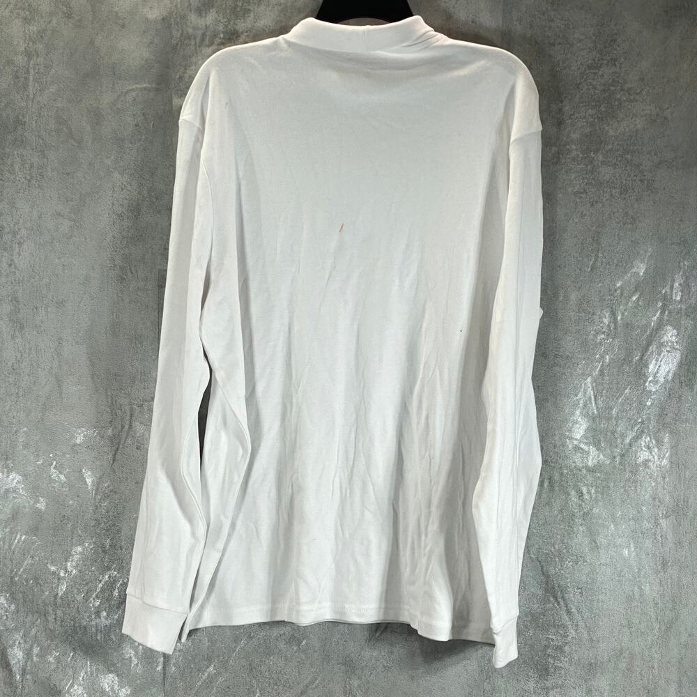 CLUB ROOM Men's White Solid Mock-Neck Long-Sleeve Pullover Shirt SZ XL - Picture 2 of 9